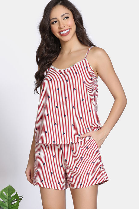 Zivame 2 Mile Fashion Woven Short Set - Antique White — image 3